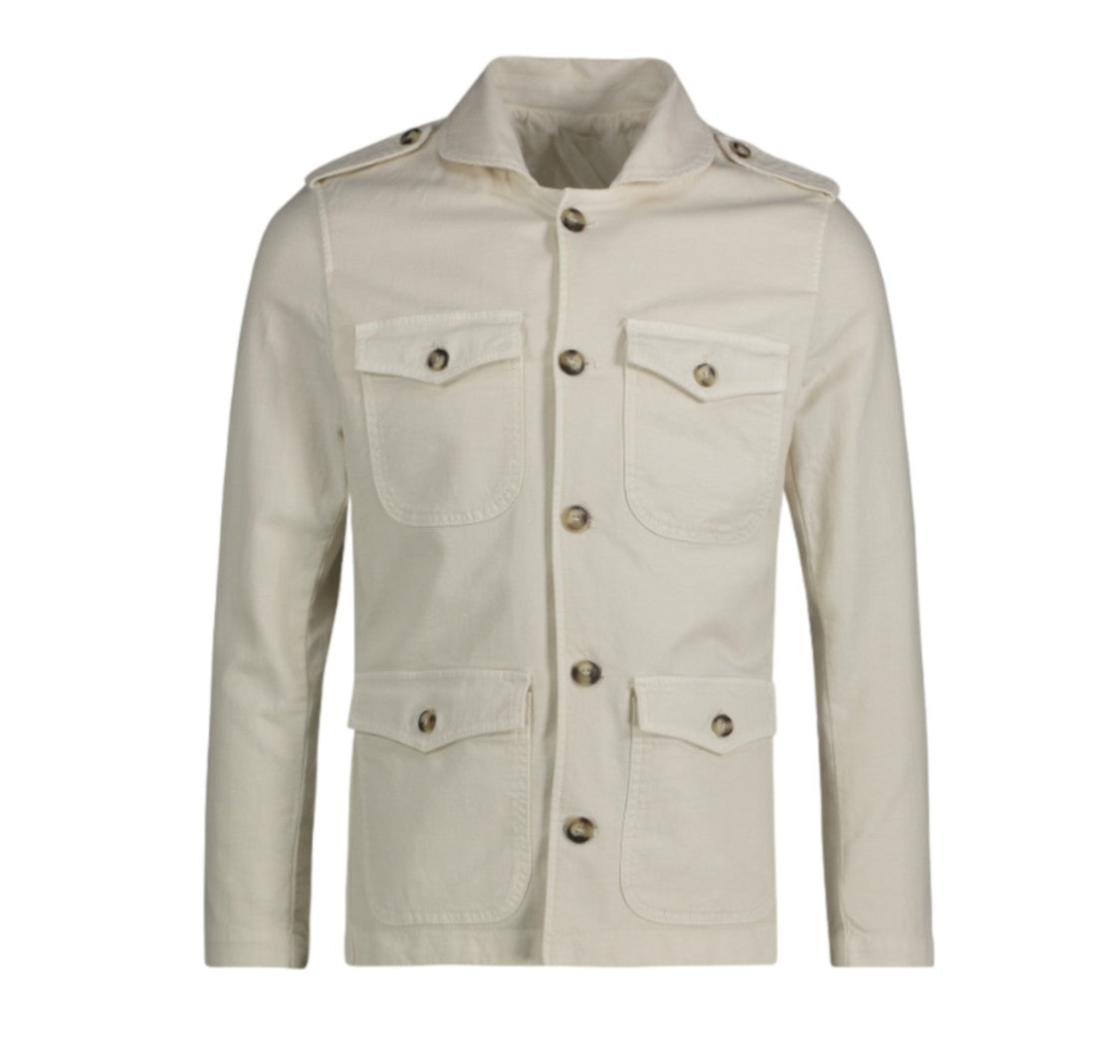 Re-Hash Structured Collar Light Beige Jacket