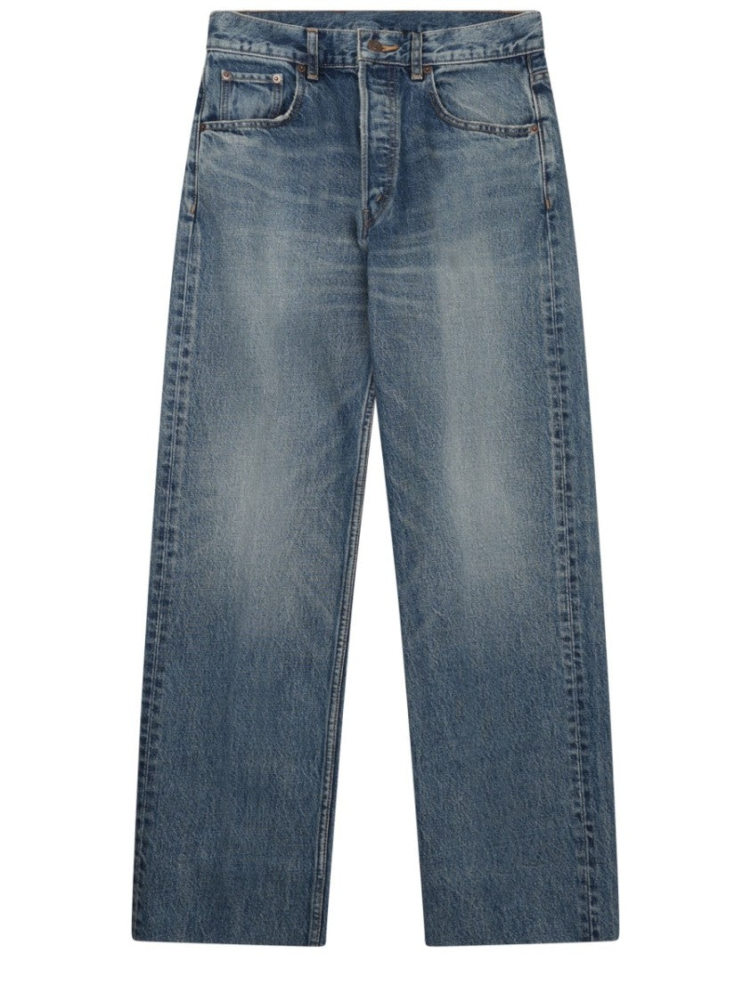 Celine Boyfriend Five-Pocket Blue Denim Jeans