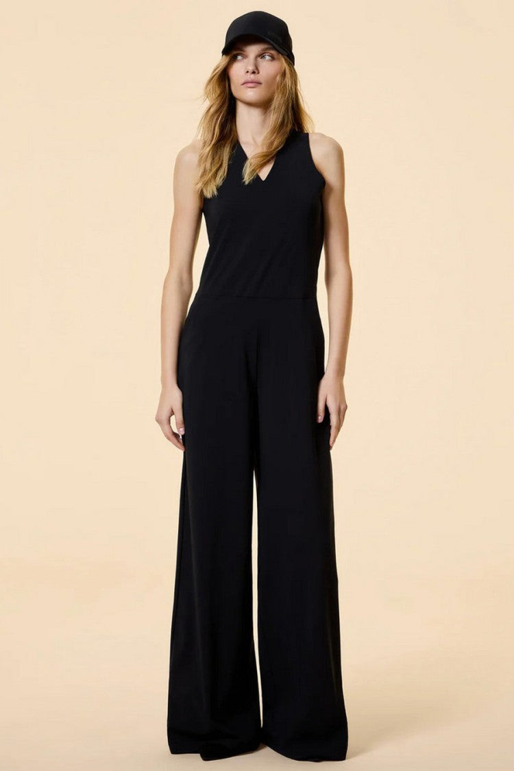 Rrd Black Crepe Wide-Leg Jumpsuit