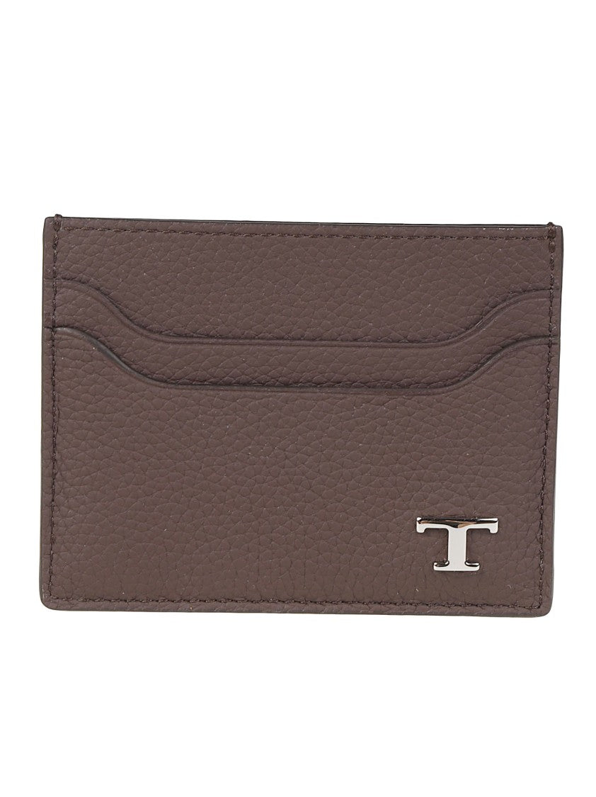Tod's Tsy Rectangular Textured Calf Leather Cardholder