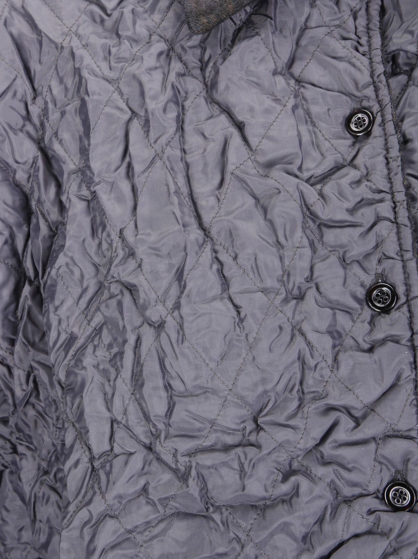 Maison Margiela Textured Poly Quilted Shirt With Classic Collar And Button-Down Front