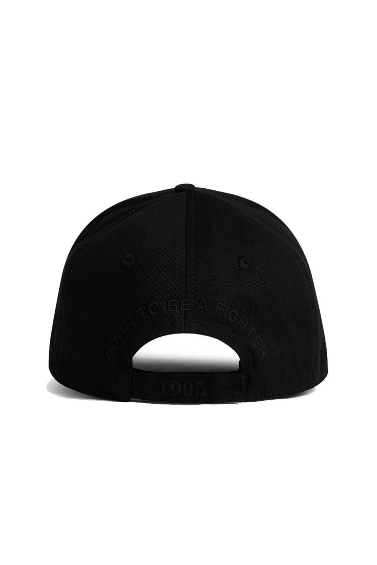 Dsquared2 Black Embossed Logo Patch Cotton Hat