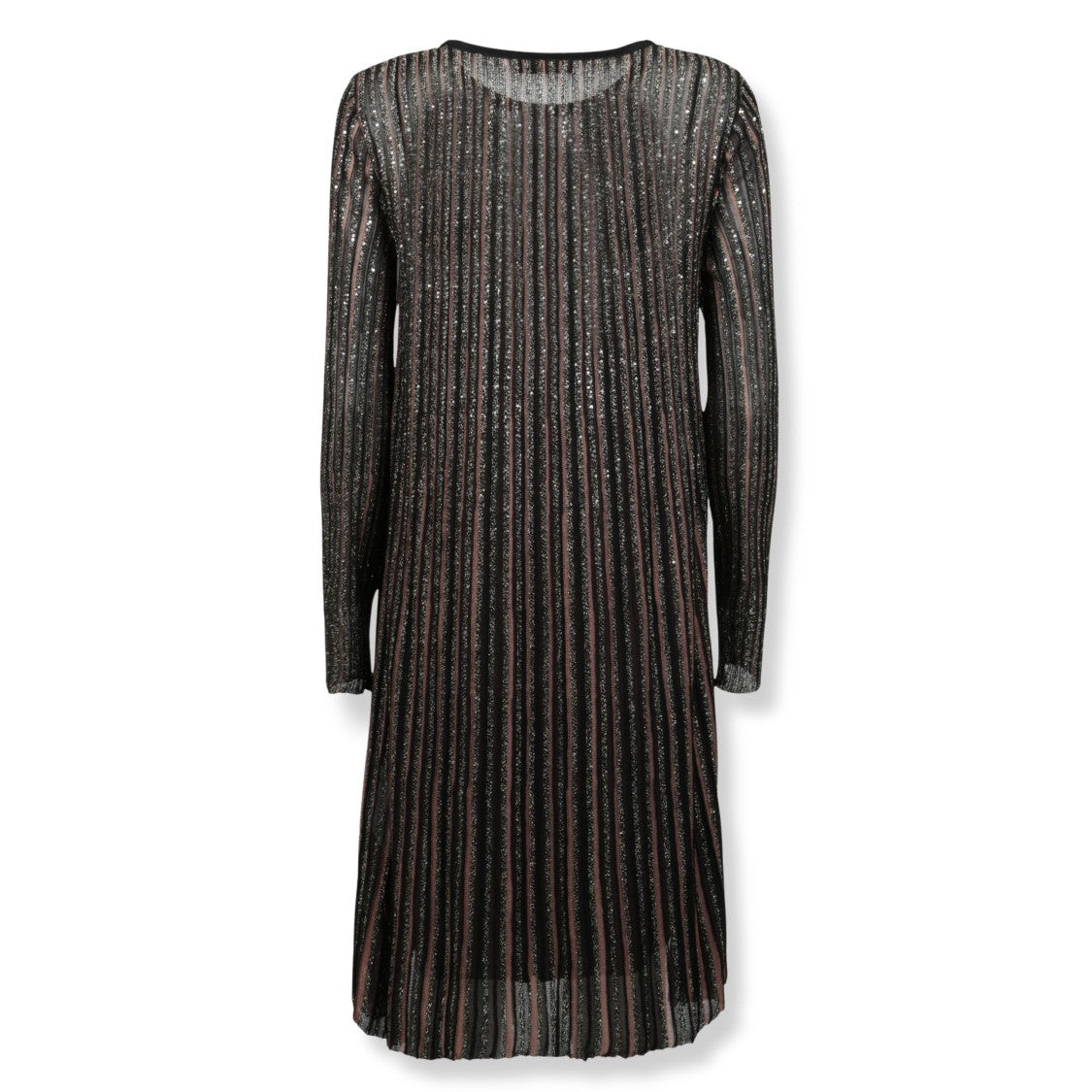 Missoni Textured Striped Knit Midi Dress With Lamé