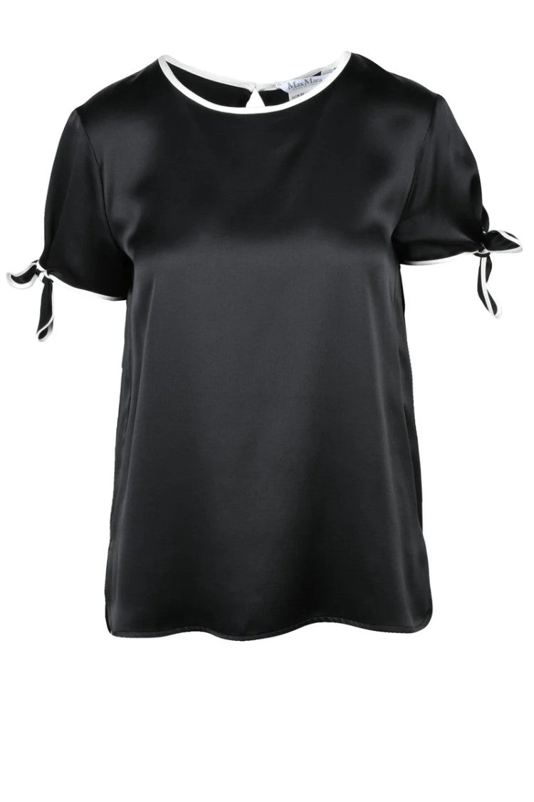 Max Mara Pania Silk Satin Blouse - Black