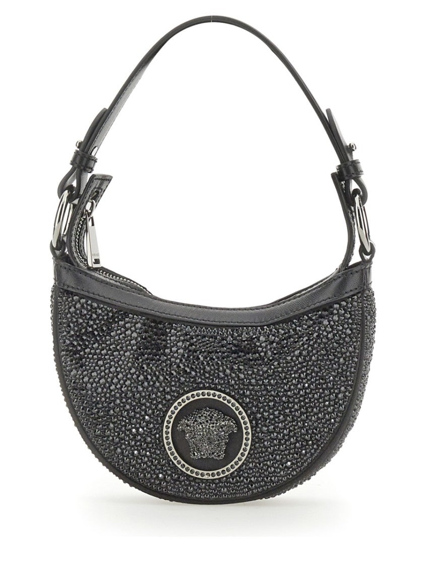 Versace Mini Hobo Bag With Crystals