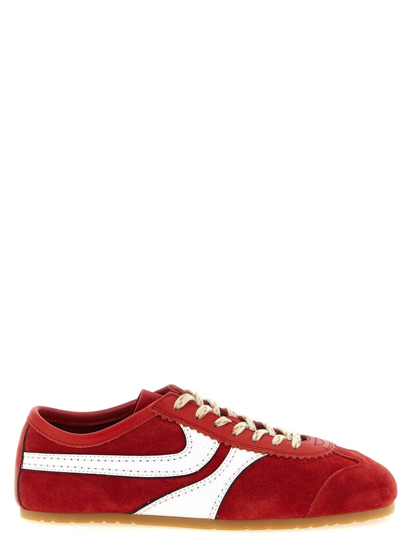Dries Van Noten Rich Suede And Smooth Leather Sneakers