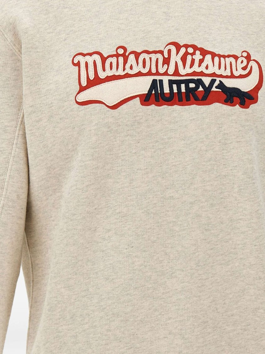 Autry Vintage-Style Grey Sweater With Bold Logo