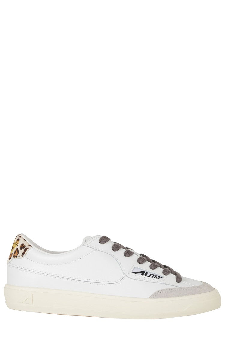 Autry White Windscape Low Suede Leather Sneakers