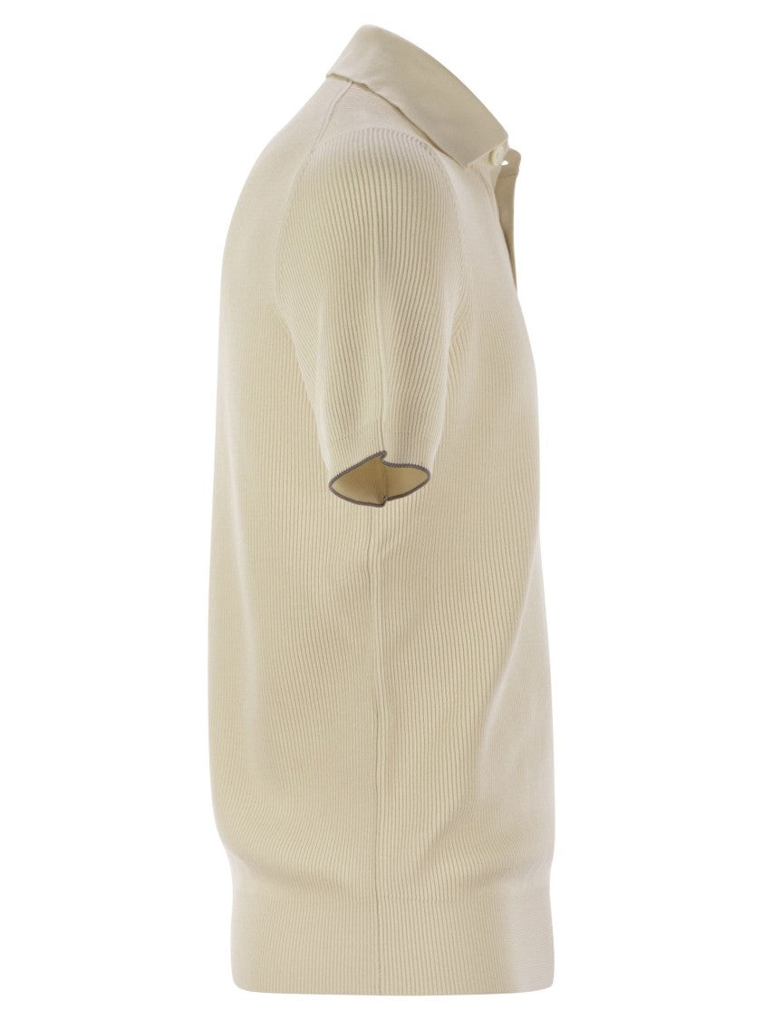 Brunello Cucinelli Ribbed Cotton Polo-Style Jersey
