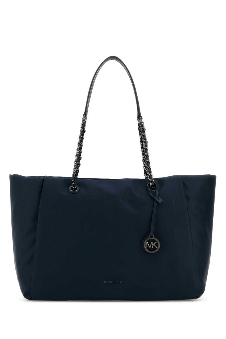 Michael Michael Kors Navy Blue Nylon Large Georgia Shopping Bag