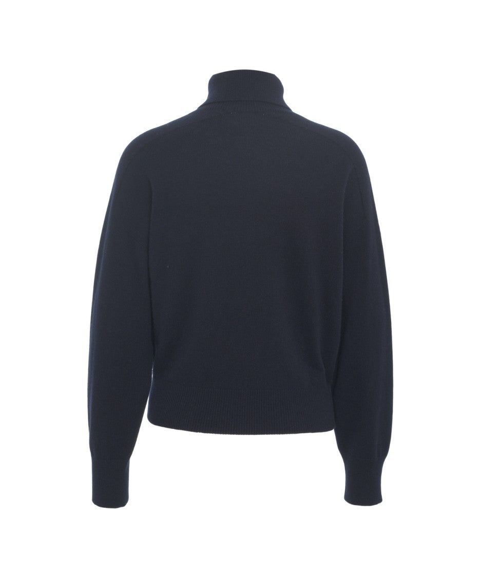 Mvm High Ribbed Collar Turtleneck Sweater