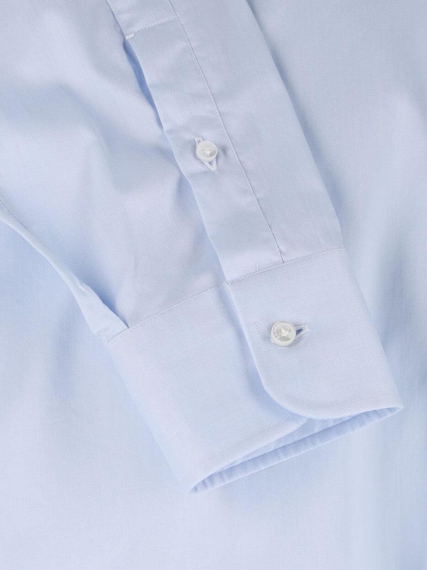 Barba Napoli Light Blue Classic Cotton Long-Sleeve Shirt