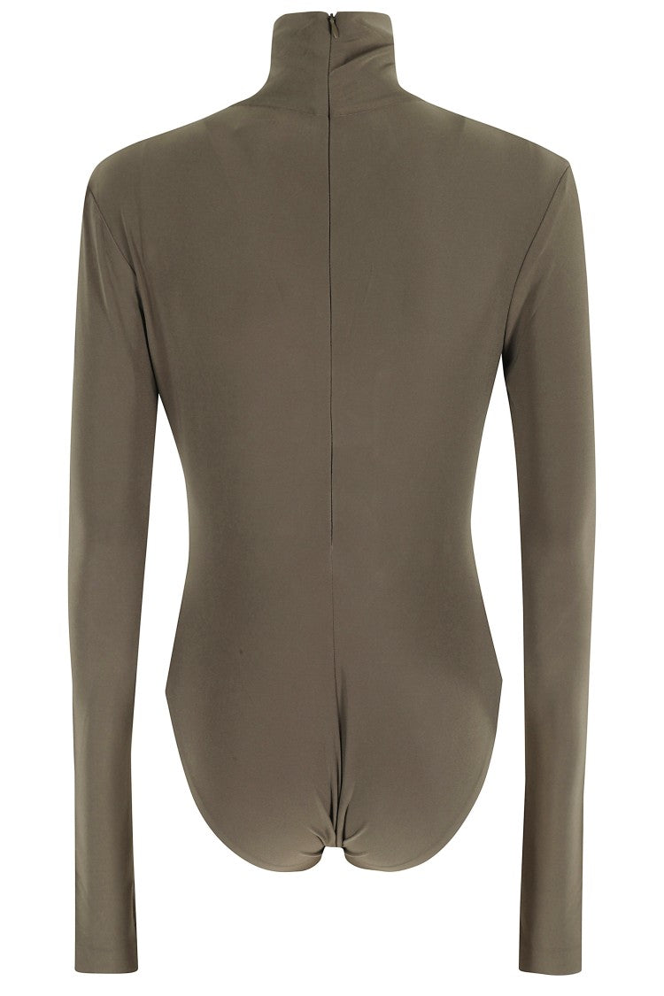 Norma Kamali Long Sleeve Turtle Bodysuit