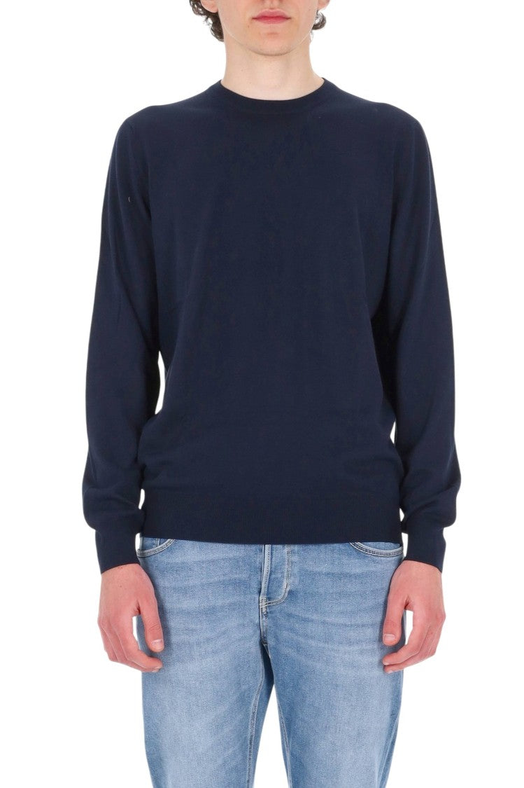 Barba Blue Pure Cotton Crewneck Sweater