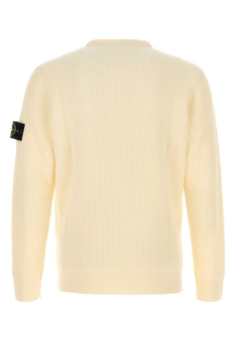 Stone Island Cream Wool Sweater