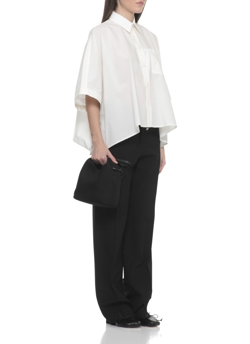Mm6 By Maison Margiela White Cotton Wide-Sleeve Shirt