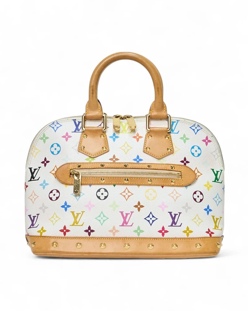 Louis Vuitton Alma Mm Multicolor White