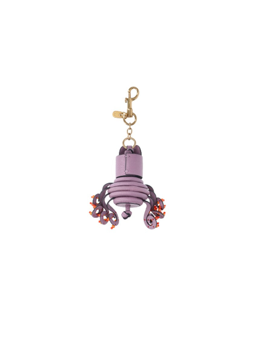 Anya Hindmarch Purple Octopus Goatskin Keychain