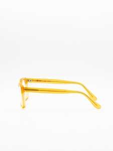 Moli@Limo Bold Rectangular Optical Frames In Vibrant Yellow And Orange