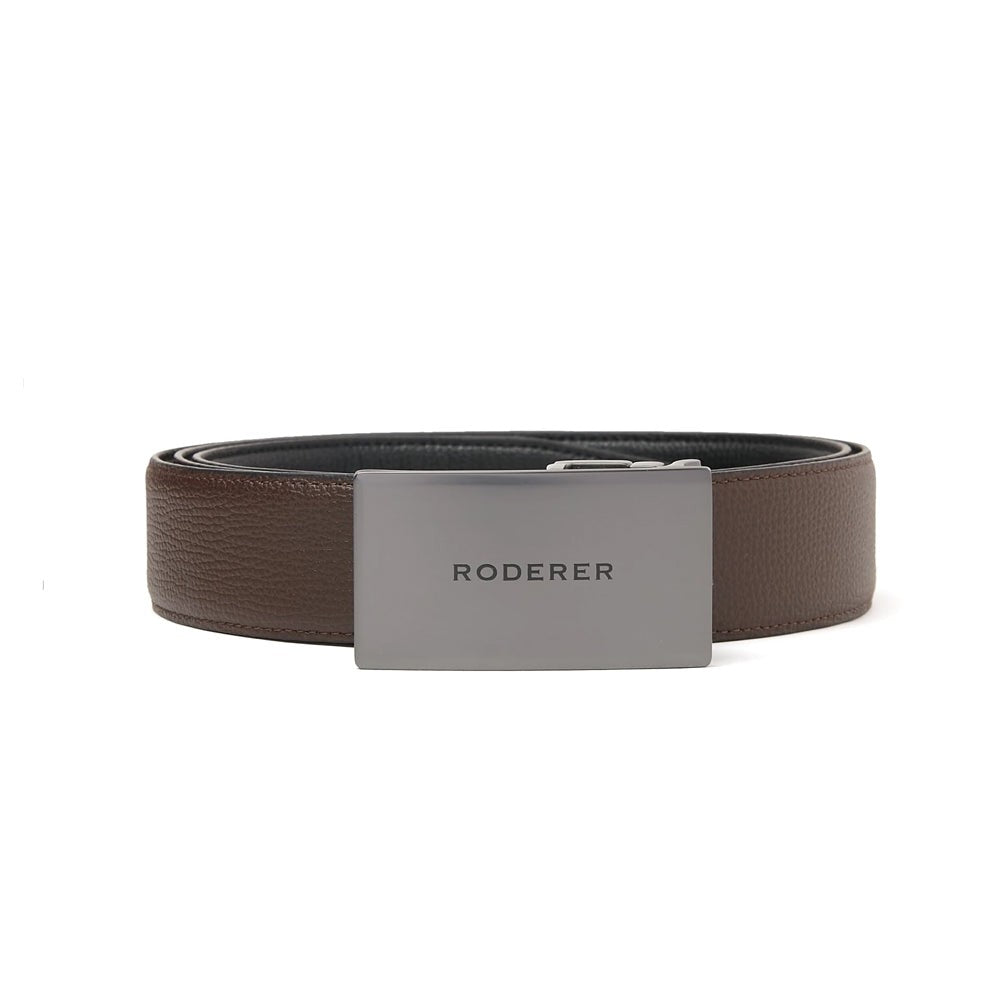 Roderer Black/Brown Italian Leather Virtuoso Reversible Belt