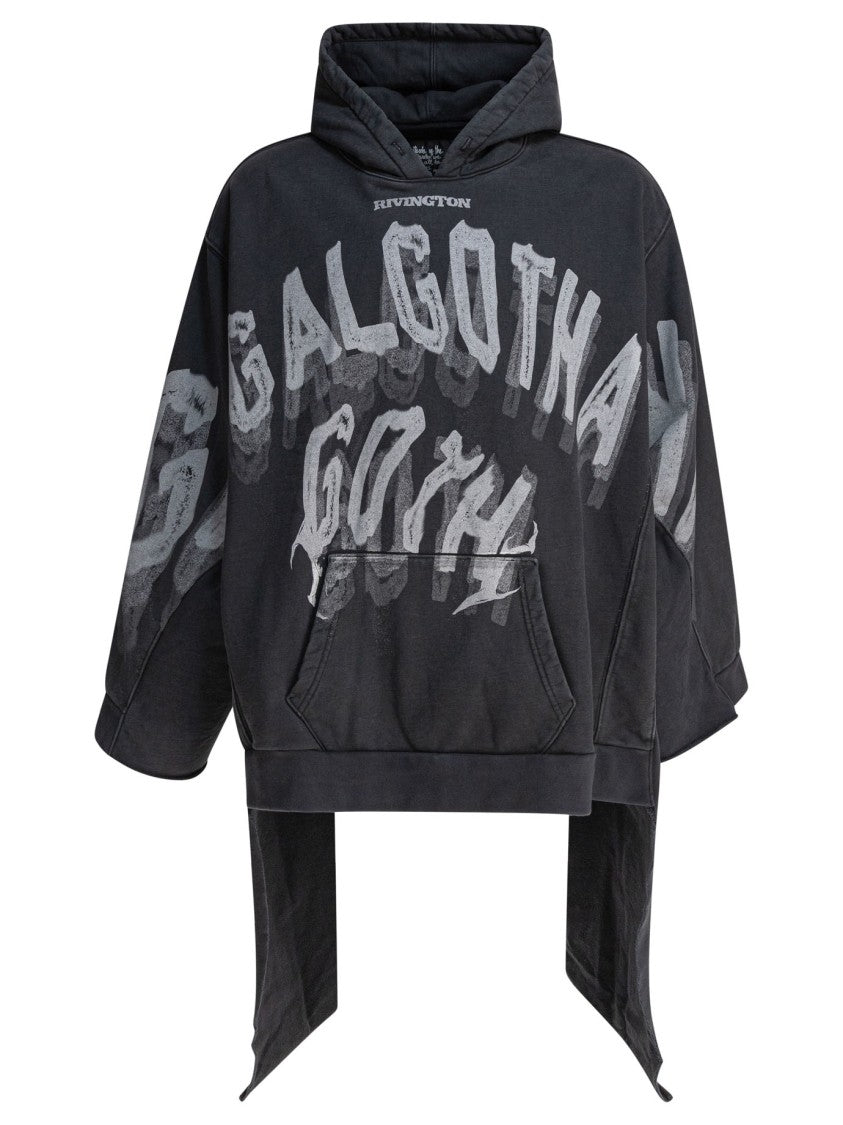 Rrr123 Soft Cotton Sweatshirt With Distressed Lettering