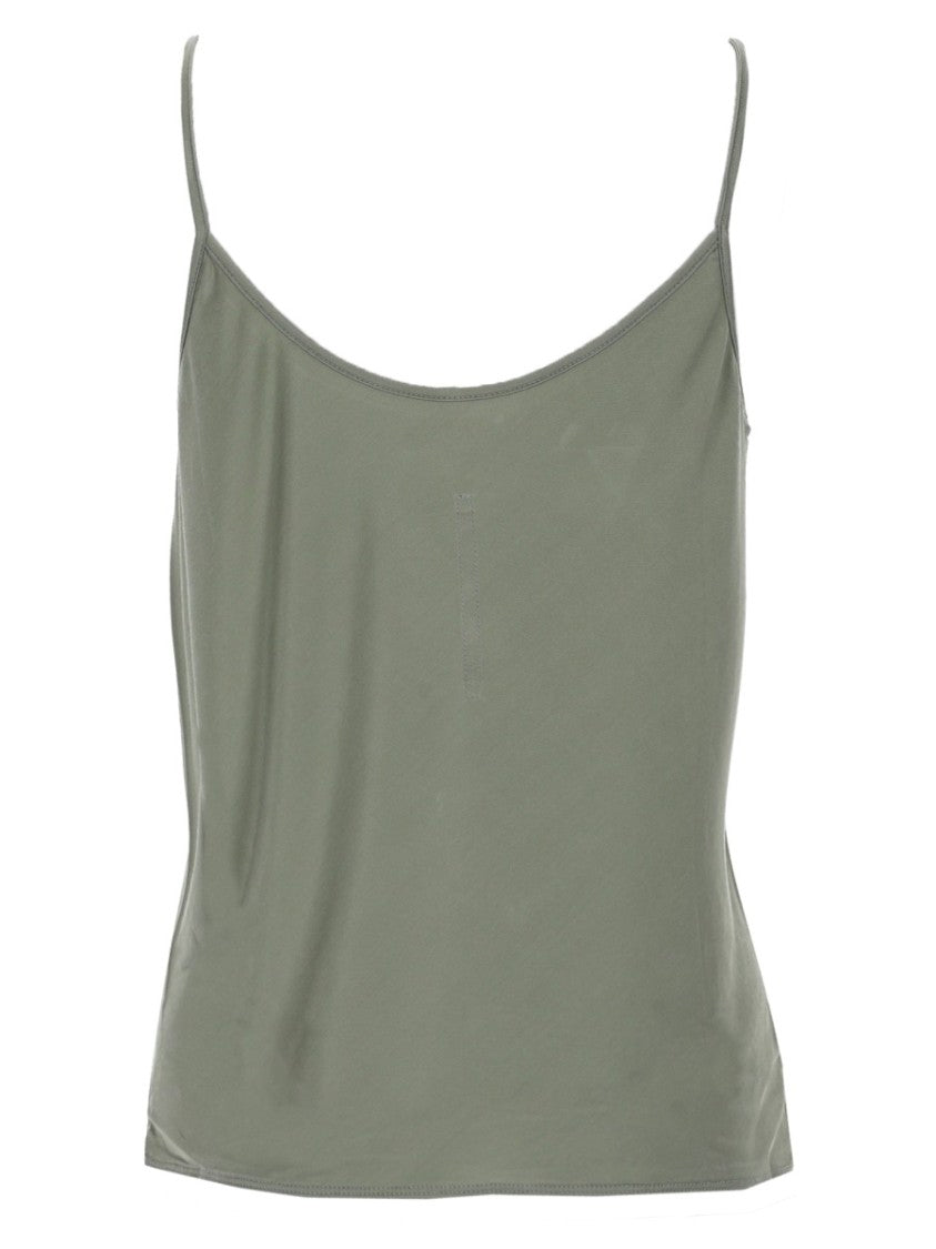 Rick Owens X Lilies Jade V-Neck Diagonal Seam Top