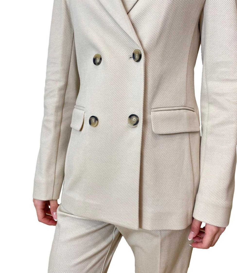 Max Mara Ivory White Mmlrotondo Polyamide Jacket