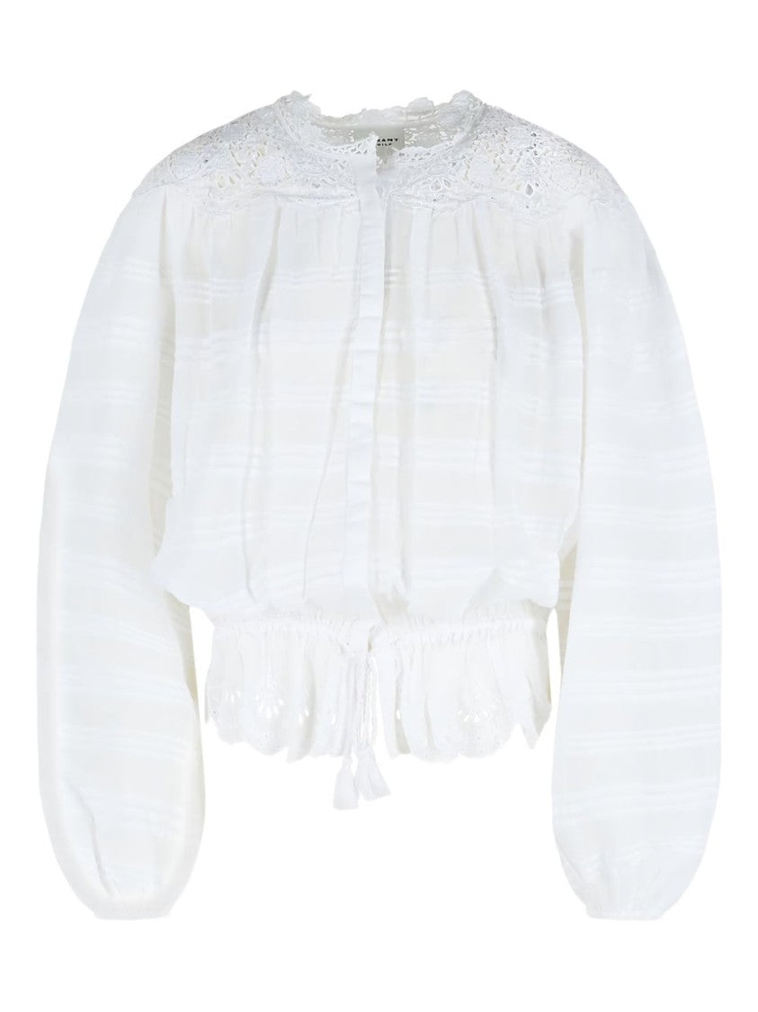 Isabel Marant Cropped Top With Lace Detail