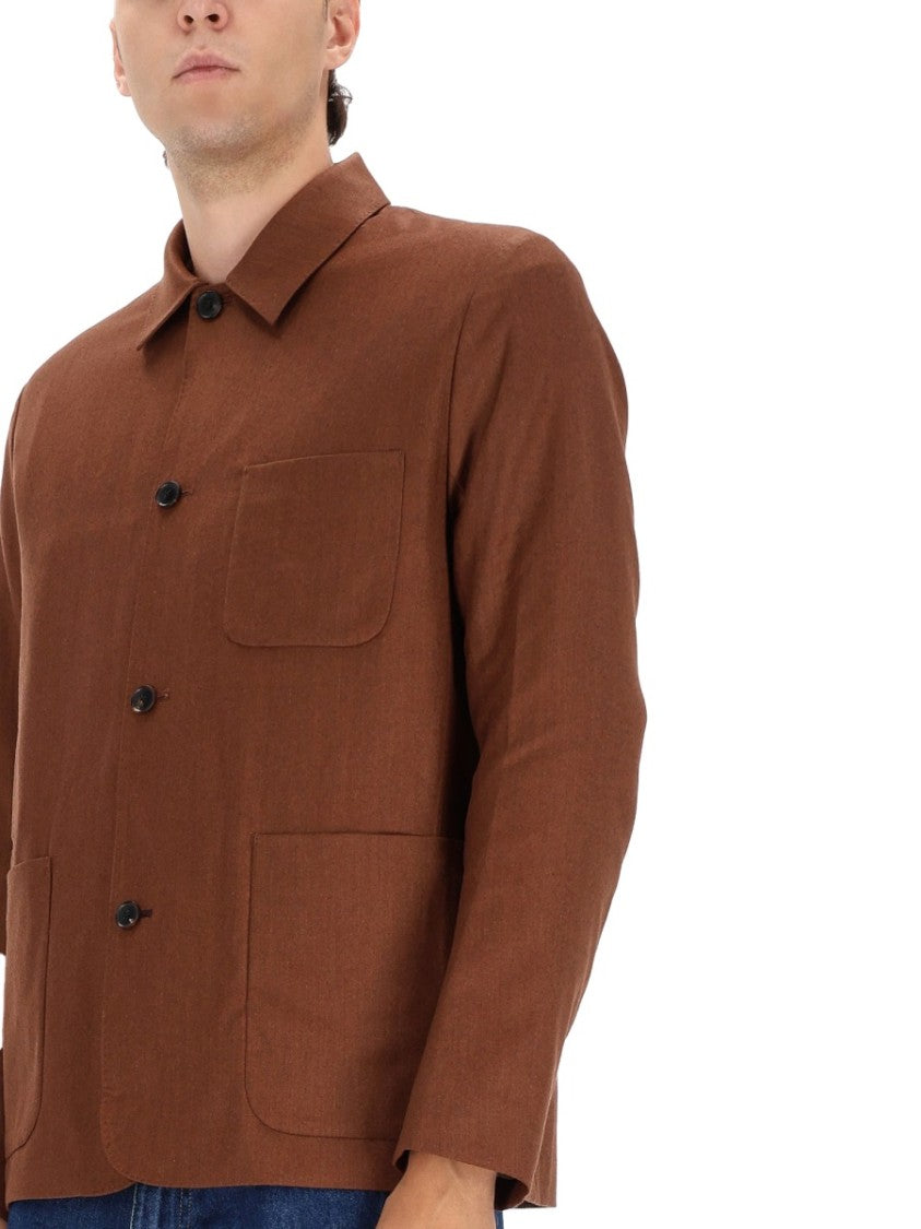 Paul Smith Brown Jacket With Classic Collar