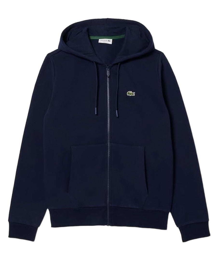 Lacoste Classic Zip-Up Hooded Sweatshirt With Kangaroo Pocket