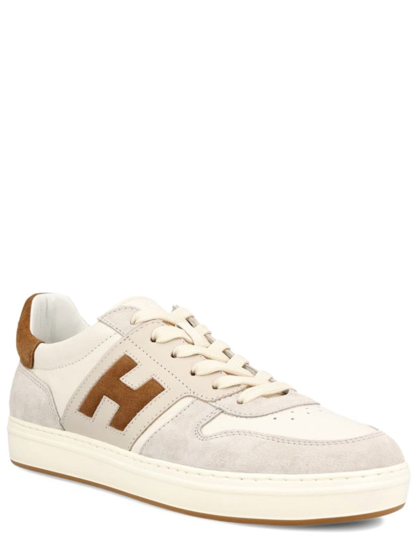 Hogan H-Tv Suede Panel Leather Sneakers
