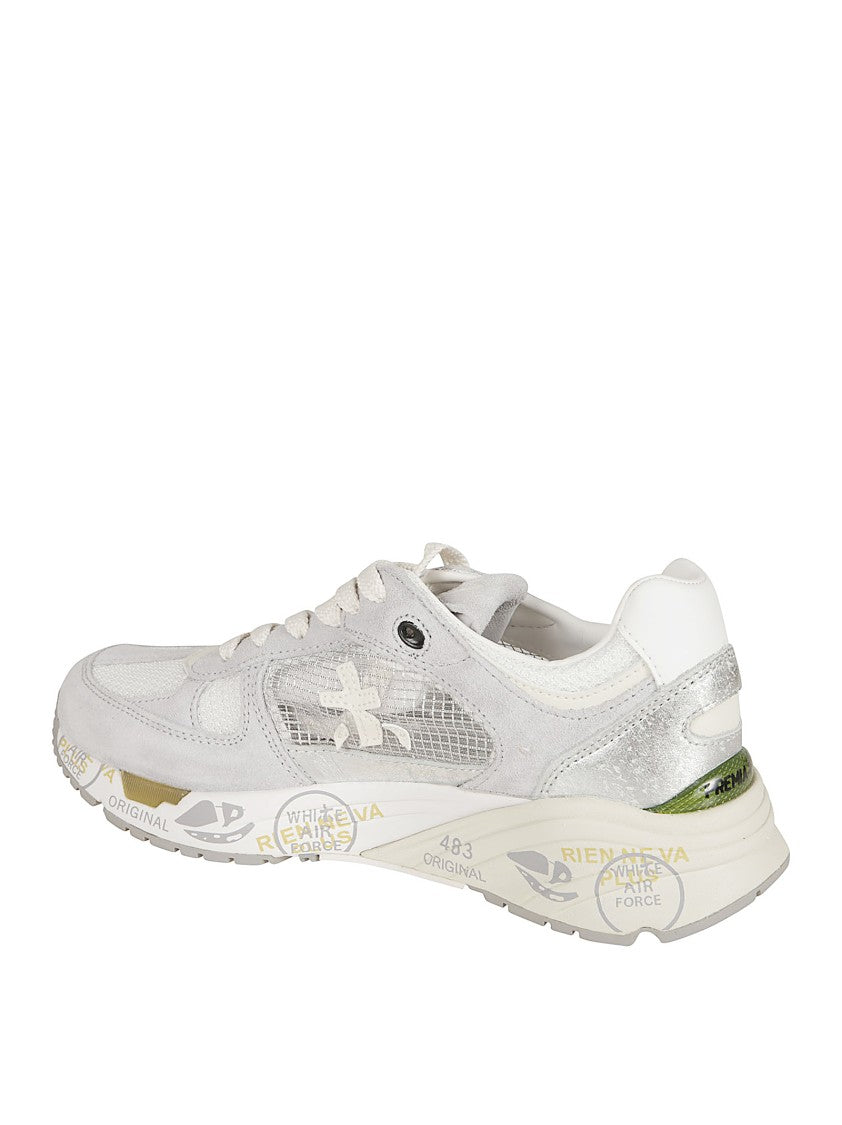 Premiata Padded Ankle Sneakers With Textured Panels And Graphic Sole