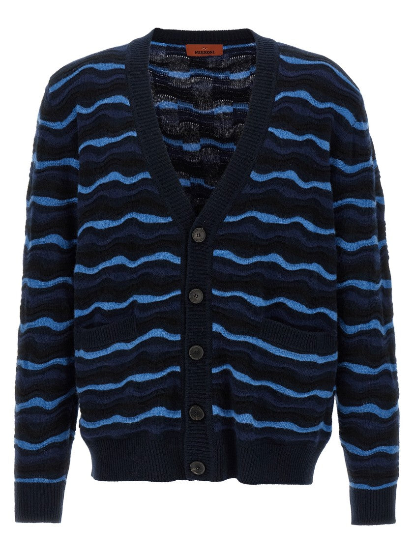 Missoni Textured Wool Cardigan With V-Neck