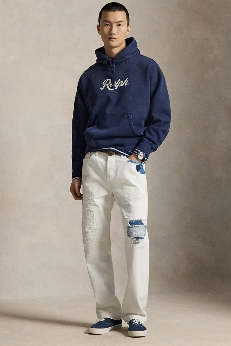 Polo Ralph Lauren Navy Washed Script Pullover Hoodie