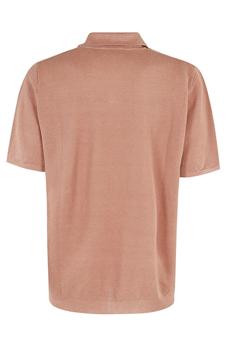 Roberto Collina Piqué Stitch Polo Shirt With Classic Collar