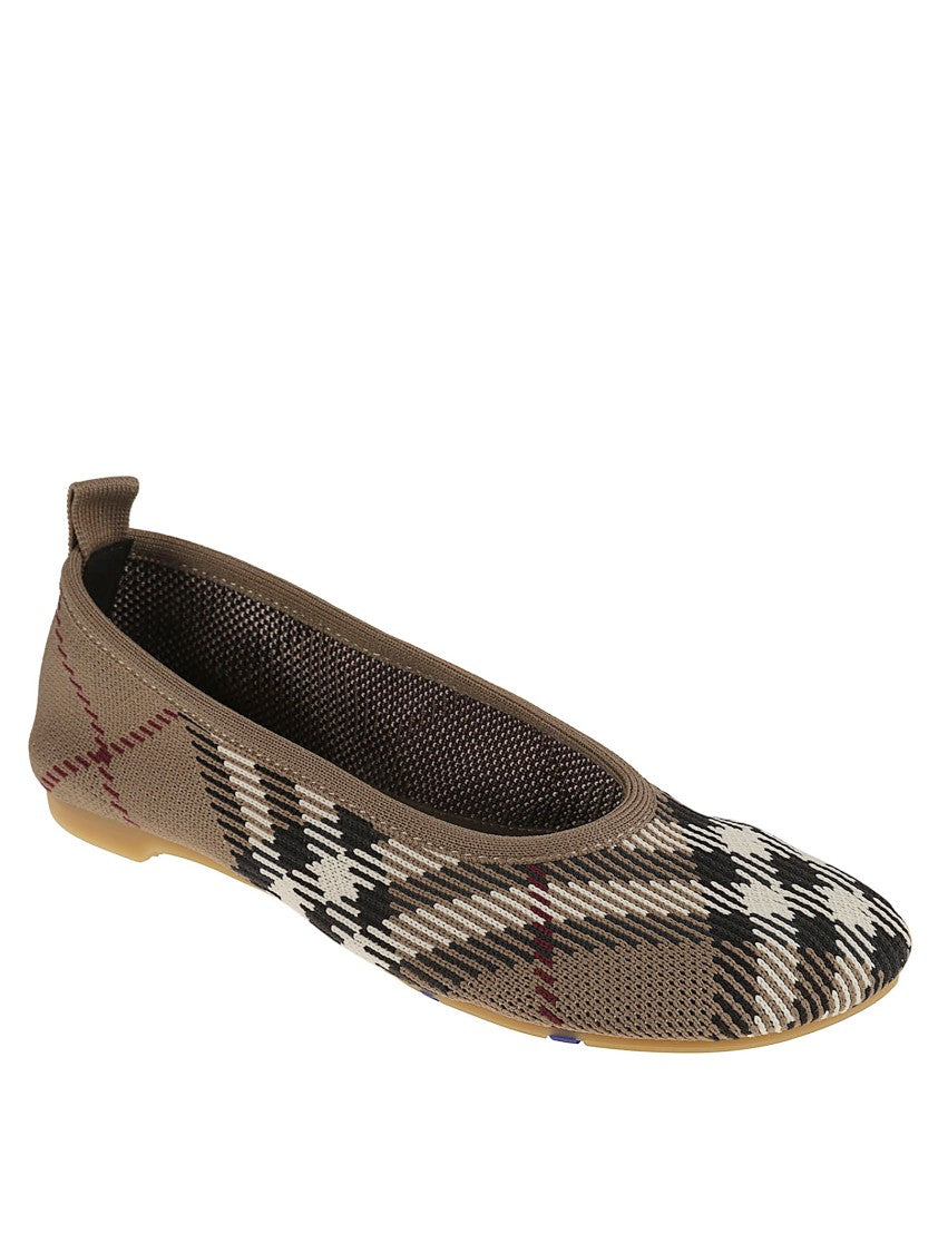 Burberry Check Pattern Flat Shoes