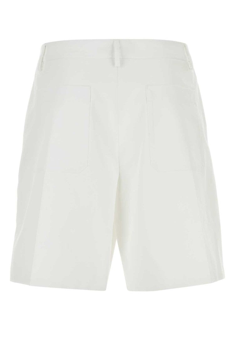 Valentino Garavani White Cotton Bermuda Shorts