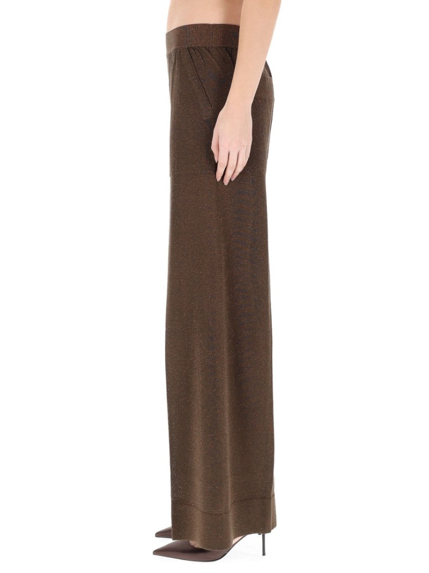 Circus Hotel Neutrals Wide-Leg Viscose-Blend Tailored Pants