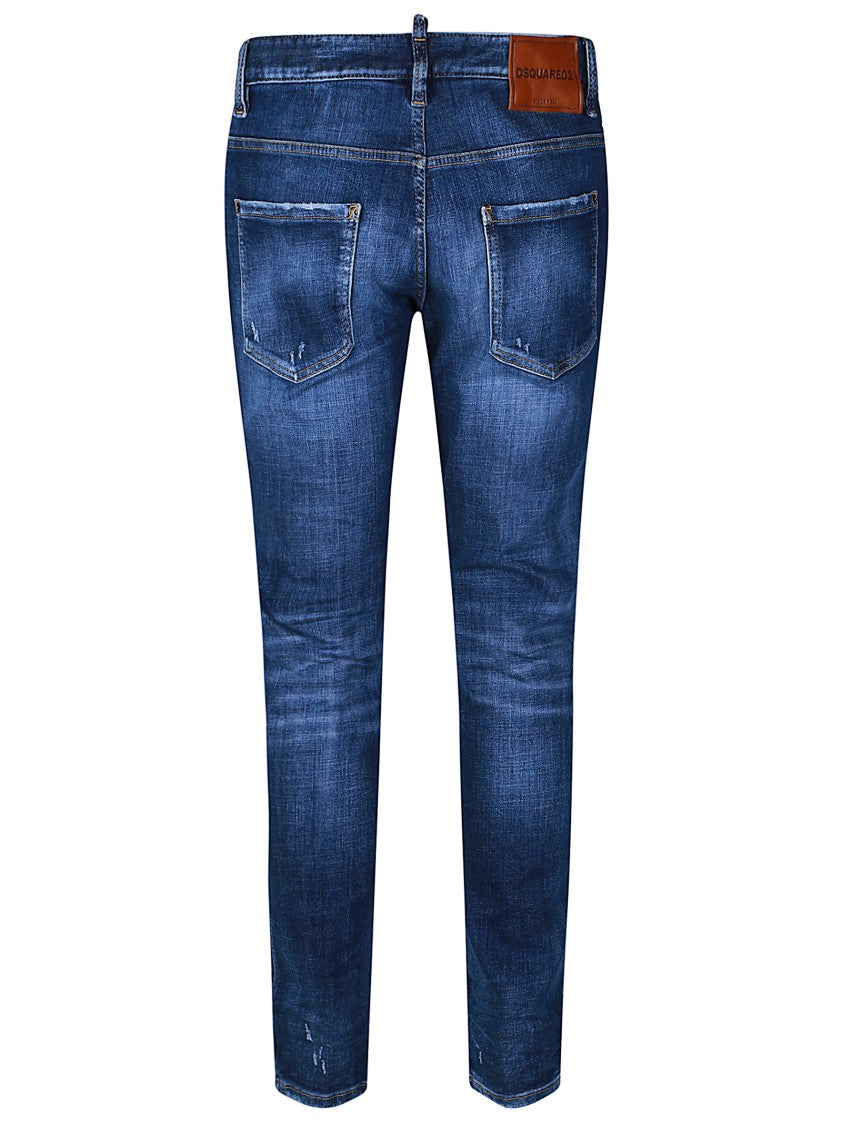 Dsquared2 Skater Cotton-Blend Distressed Jeans
