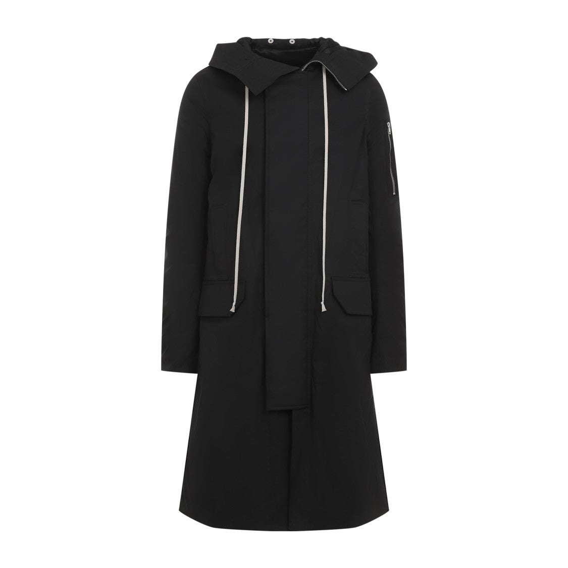 Rick Owens Black Hooded Coat
