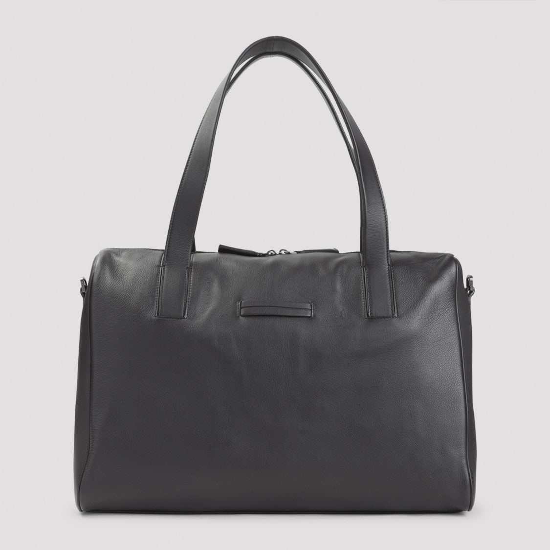 Zegna Spacious Calf Leather Shopper Bag