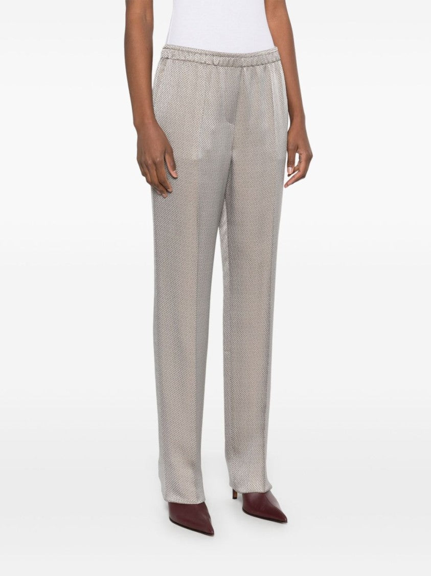 Giorgio Armani Textured Trousers With Elasticated Waistband