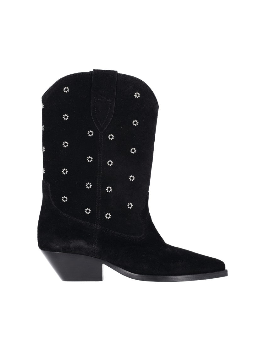 Isabel Marant Black Duerto Calfskin Leather Boots