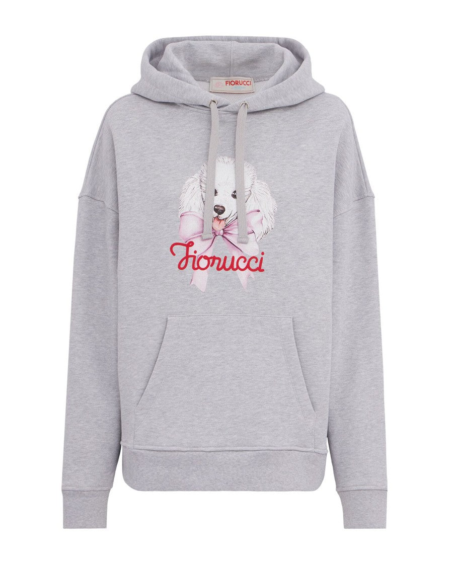 Fiorucci Poodle Graphic Sweatshirt With Relaxed Fit And Hood