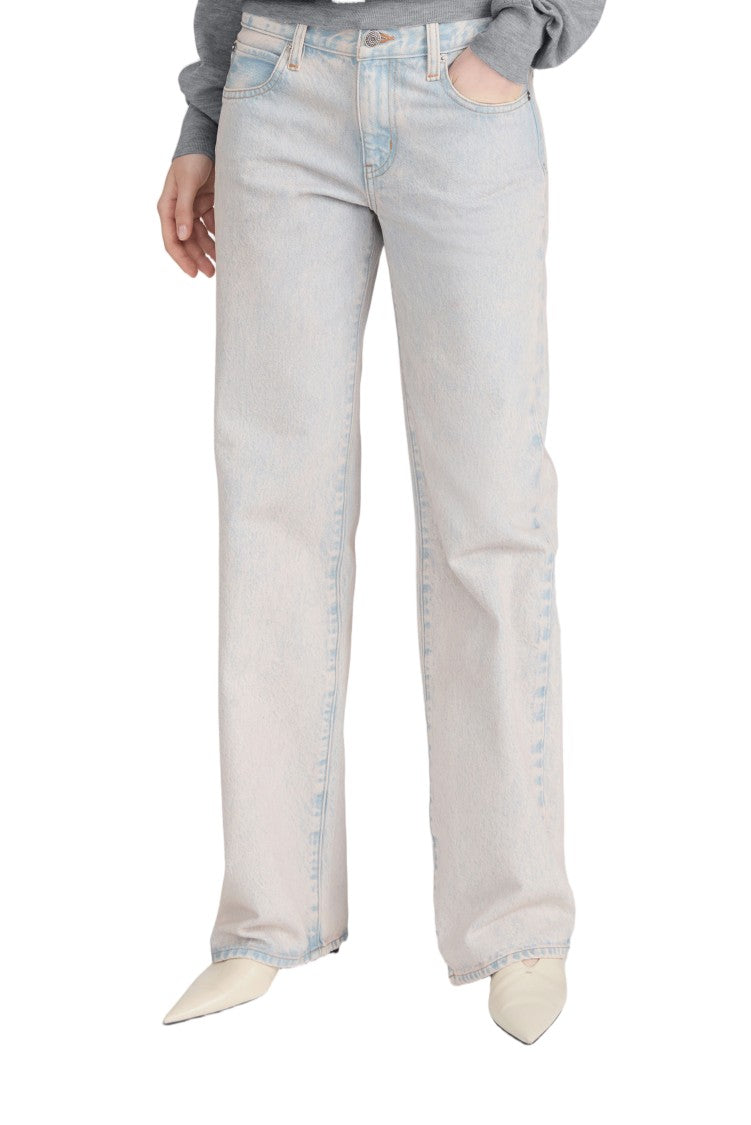 Frame Straight-Leg Denim Jeans With Vintage Faded Finish