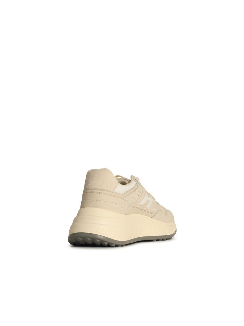 Hogan H669' Ivory Leather Sneakers