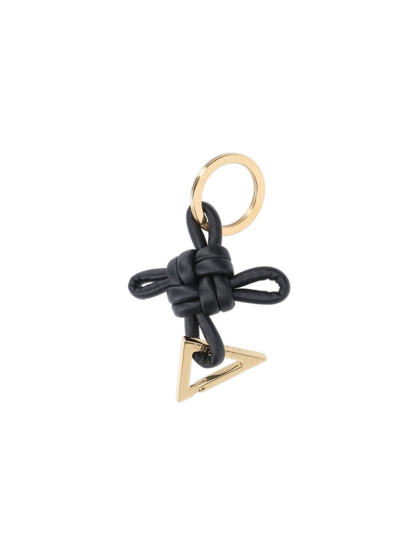Bottega Veneta "Triangle" Keychain – Black