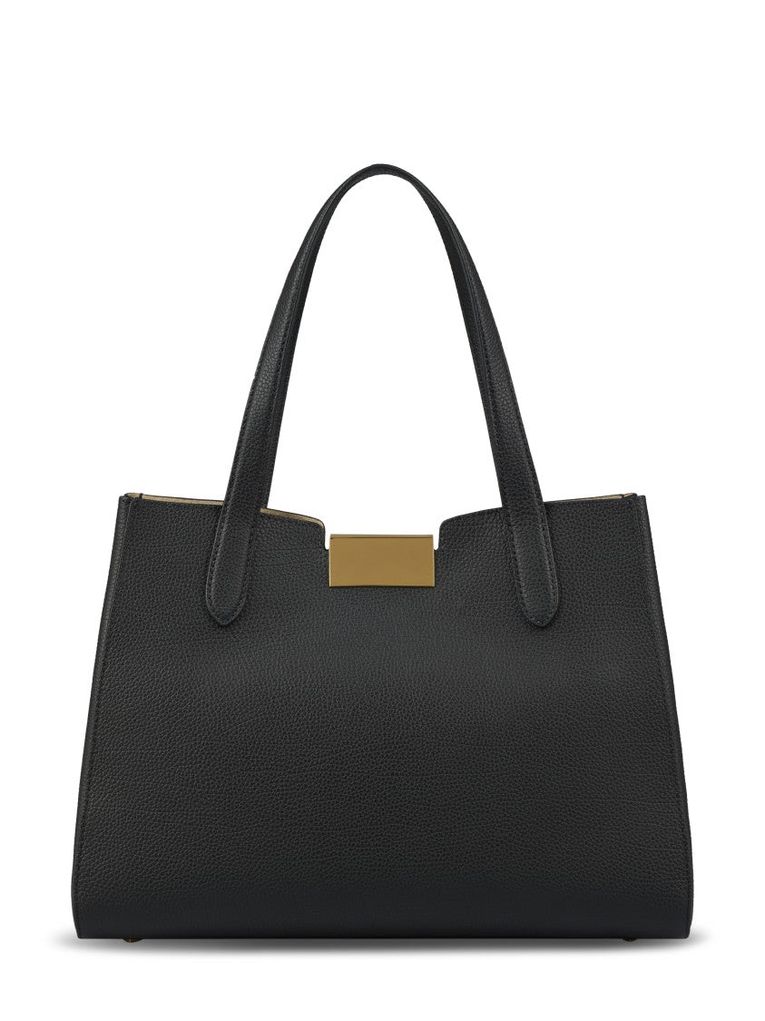 Marni Structured Black Handbag With Textured Finish