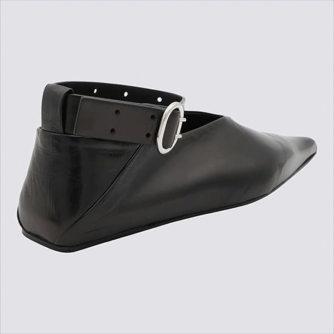 Jil Sander Pointed Toe Flats With Ankle Strap
