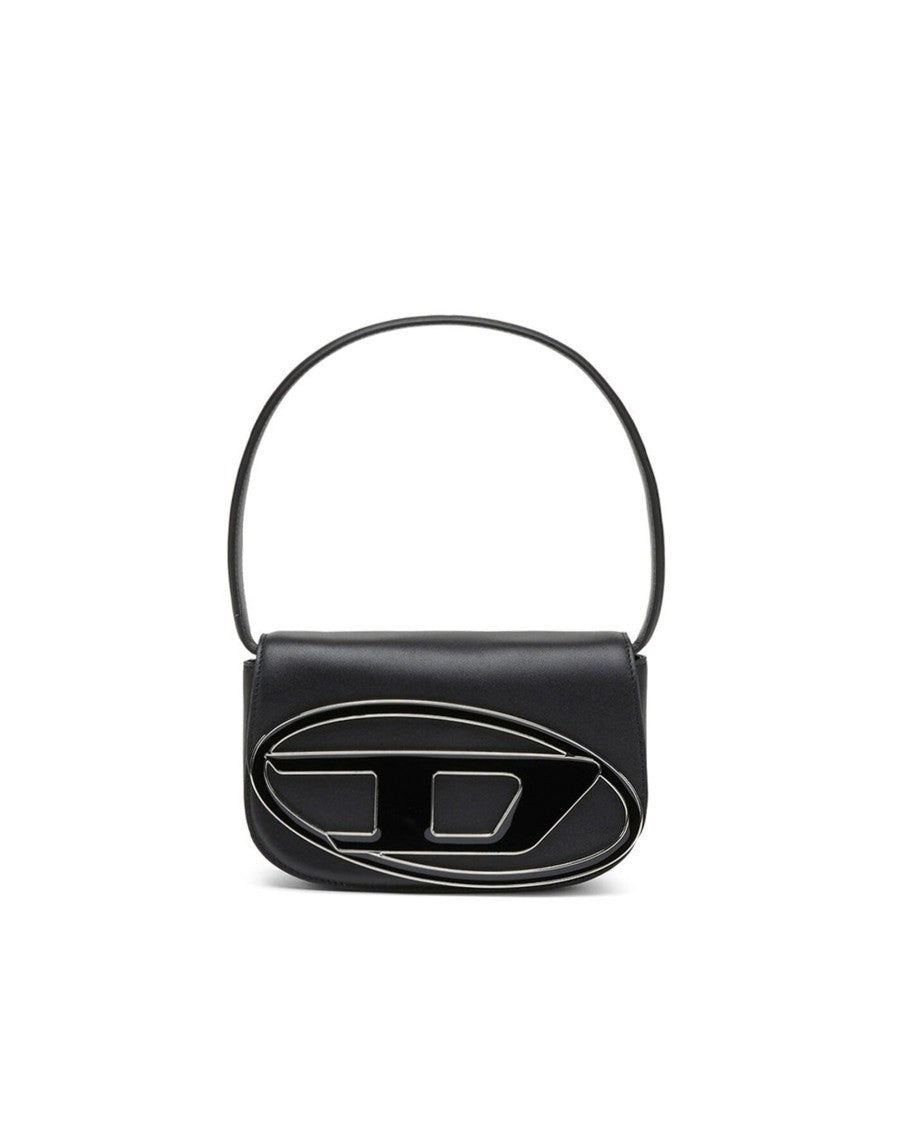 Diesel Structured Nappa Leather Shoulder Bag With Enamel Plaque